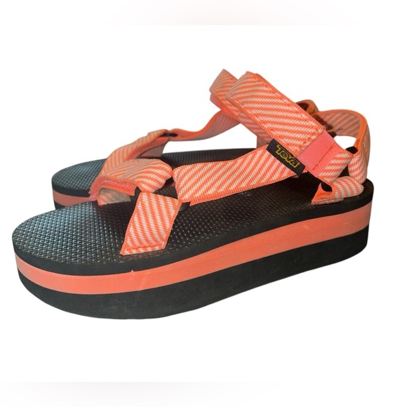 Teva coral candy striped Sandals - Picture 5 of 6
